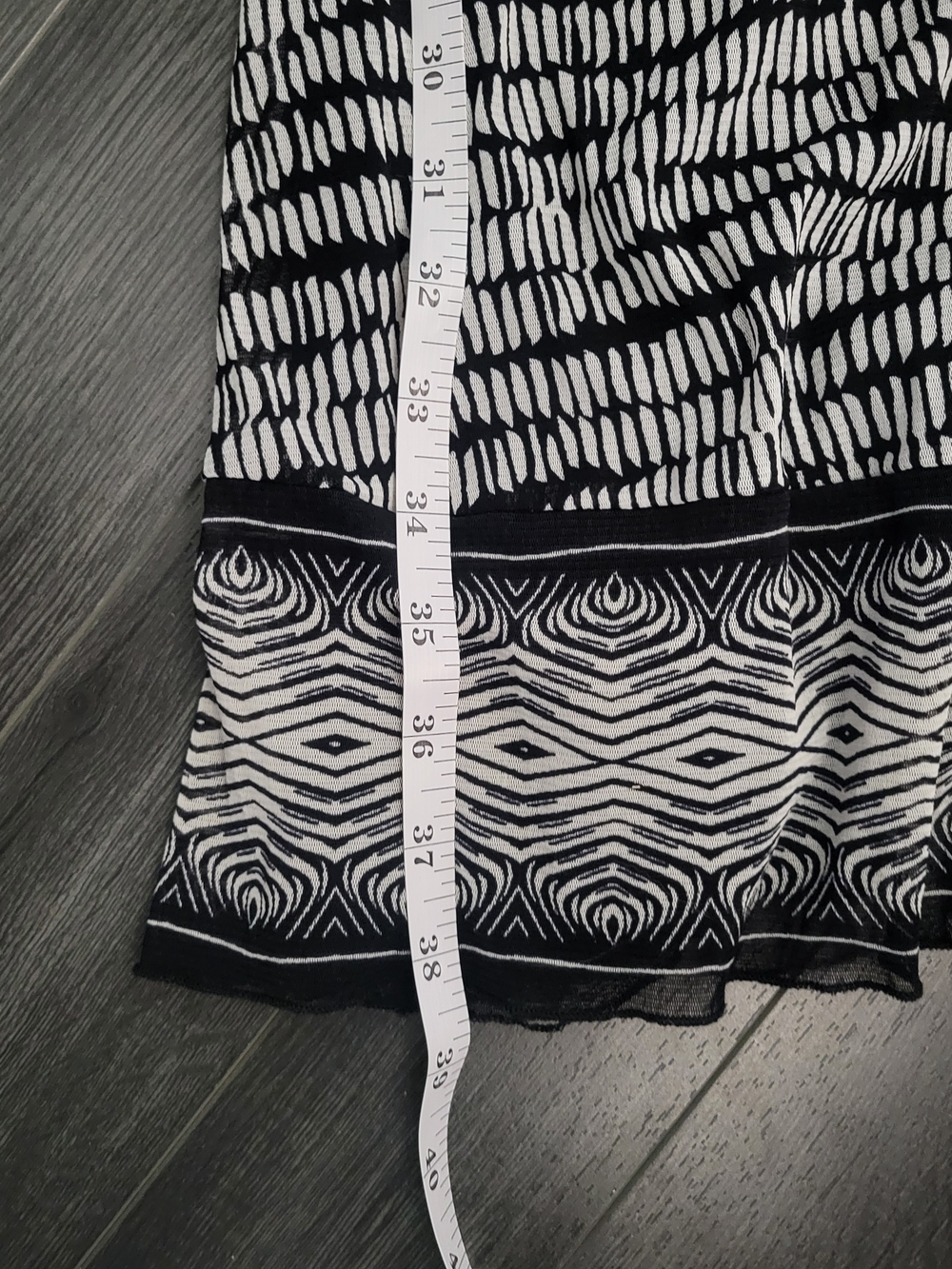OLSEN Europe Sleeveless V-Neck Black & White Patterned Midi  Dress Sz S/M US 8 - Picture 10 of 10
